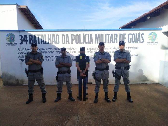 - Homem foi preso em flagrante por furto qualificado e abuso de confiança – Foto: Divulgação 34º BPM - Homem foi preso em flagrante por furto qualificado e abuso de confiança – Foto: Divulgação 34º BPM